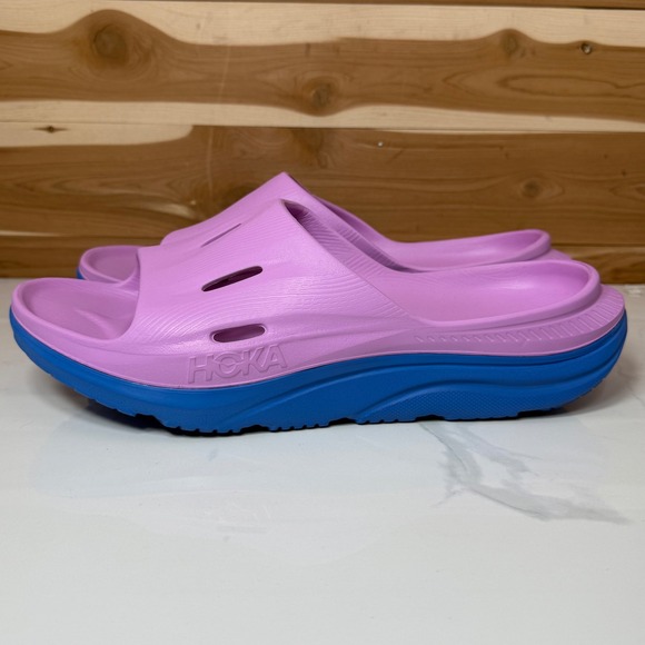 Hoka Ora Recovery Slide 3 Coastal Sky Comfort Slip On Sandals US W 14/ M 12 - Picture 3 of 12